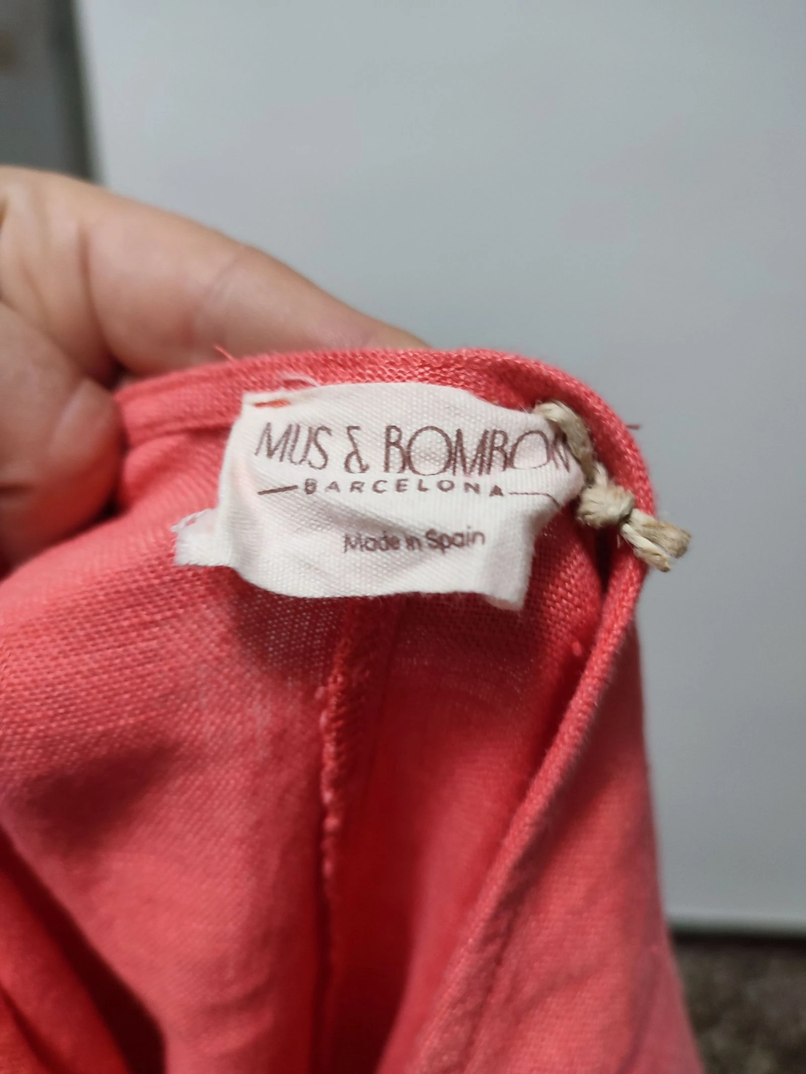 Lang koraallinnen jurk Mus & Bombon Wakaya Maat L (Nieuw met label) – photo 3
